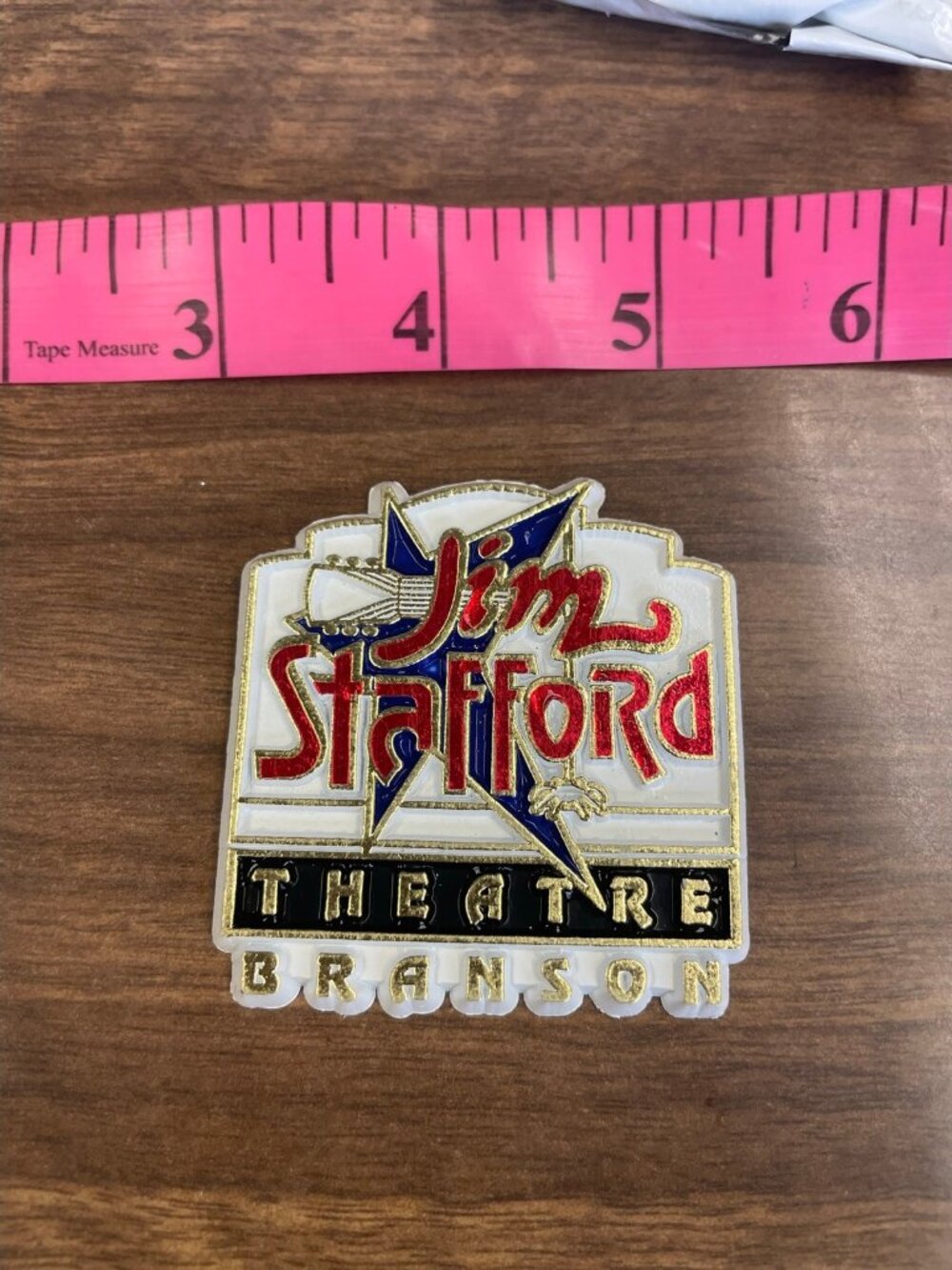 Jim Stafford Theatre Branson Missouri Magnet Red Gold Glitter Souvenir magnet